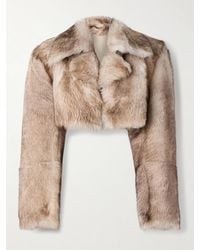 KHAITE - Stallone Cropped Shearling Jacket - Lyst