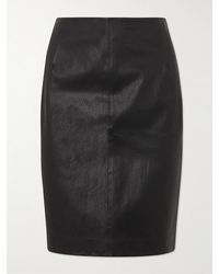 Nour Hammour - Paneled Leather Pencil Skirt - Lyst