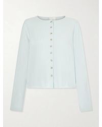 Allude - Ribbed Cotton And Cashmere-Blend Cardigan - Lyst