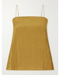Tibi - Crinkle Charmeuse Tank - Lyst