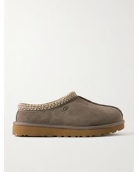 UGG - Tasman Slippers Aus Veloursleder Mit Fleecefutter Aus Einer Wollmischung Und Stickereien - Lyst