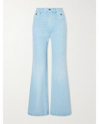 Chloé - Embroidered Mid-Rise Wide-Leg Jeans - Lyst
