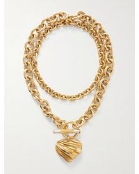 Chloé - Tone And Leather Necklace - Lyst