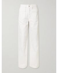 FRAME - The Collegiate Pocket High-Rise Wide-Leg Jeans - Lyst