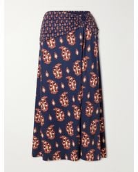 Johanna Ortiz - Under The Sun Cutout Ruched Printed Stretch-Jersey Skirt - Lyst