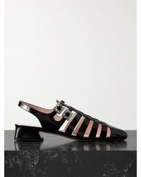 Roger Vivier - Mini Très Vivier 25 Crystal-Embellished Patent-Leather Sandals - Lyst