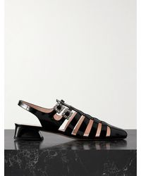 Roger Vivier - Mini Très Vivier 25 Crystal-Embellished Patent-Leather Sandals - Lyst