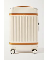Paravel + Net Sustain Aviator Carry-on Vegan Leather-trimmed Hardshell Suitcase - Natural