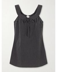 Deiji Studios - Striped Organic Cotton-Poplin Mini Dress - Lyst