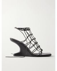 Rick Owens - Cantilever 80 Leather Wedge Sandals - Lyst