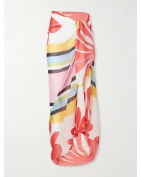 Cala De La Cruz - Luana Floral-Print Voile Pareo - Lyst