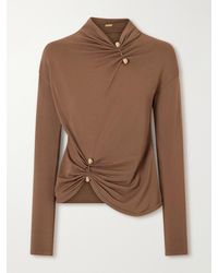 Cult Gaia - Callie Embellished Gathered Jersey Top - Lyst