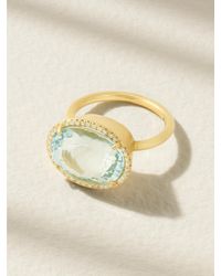 Irene Neuwirth - Gemmy Gem 18-Karat, Aquamarine And Diamond Ring - Lyst