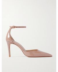Stuart Weitzman - Stuart Power Strap Patent-Leather Pumps - Lyst
