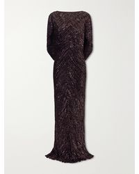 Jenny Packham - Sakari Cape-Effect Embellished Tulle Gown - Lyst