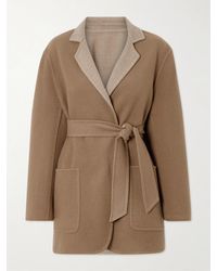 Max Mara - Belted Wool And Cashmere-Blend Jacket - Lyst