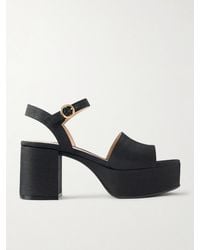 Gianvito Rossi - Carol 35 Raffia Platform Sandals - Lyst