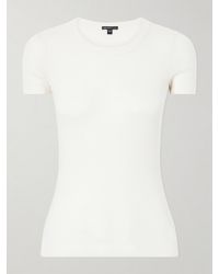 James Perse - Ribbed Cotton And Cashmere-Blend T-Shirt - Lyst