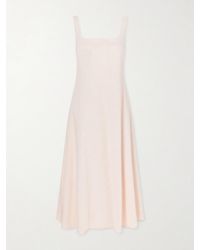 Theory - Linen-Blend Midi Dress - Lyst