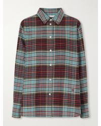High Sport - Jasper Checked Logo-Embroidered Cotton-Flannel Shirt - Lyst