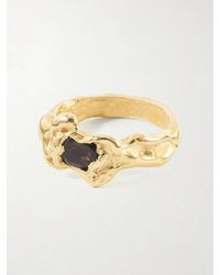 SIMUERO - Ola-Plated Sterling And Smoky Quartz Ring - Lyst
