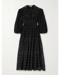 Charo Ruiz - Kaika Scalloped Broderie Anglaise Cotton-Blend Midi Dress - Lyst