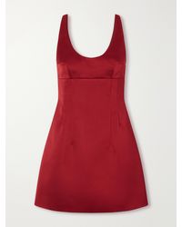 Emilia Wickstead - Einsa Darted Duchess-Satin Mini Dress - Lyst