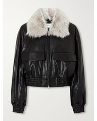 Nour Hammour - Ellery Shearling-Trimmed Leather Jacket - Lyst