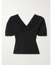 Proenza Schouler - Darena Bluse Aus Stretch-Crêpe Mit Raffungen - Lyst