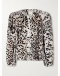 Isabel Marant - Bahria Leopard-Print Plush Jacket - Lyst