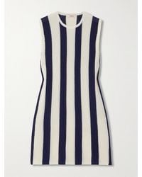 Eres - Mini-Robe En Coton Mélangé À Mailles Ajourées Et À Rayures Bayadere Pirate - Lyst
