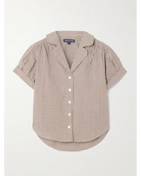Veronica Beard - Ilene Bluse Aus Einer Baumwollmischung Mit Gingham-Karo - Lyst