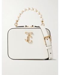 Jimmy Choo - Avenue Vanity Schultertasche Aus Leder Mit Verzierungen - Lyst