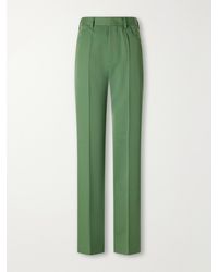 Marni - Wool-Gabardine Low-Rise Straight-Leg Pants - Lyst