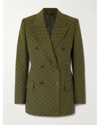 Gucci - Blazer Aus Gg Canvas, Grösse - Lyst