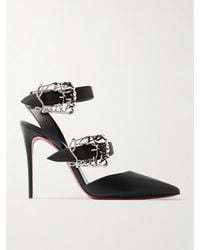 Christian Louboutin - Giddylina 100 Pumps Aus Leder Mit Schnallen - Lyst