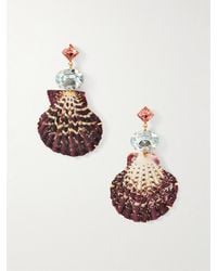 Jennifer Behr - Aegean Ohrringe Mit Muscheln, Kristallen Und Vergoldeten Details - Lyst