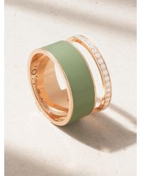 Repossi - Berbere Chromatic 18-Karat Rose, Enamel And Diamond Ring - Lyst