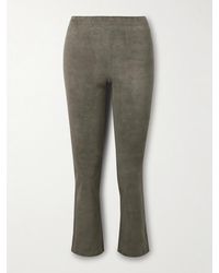 Stouls - Jp Twenty Cropped Suede Flared Leggings - Lyst