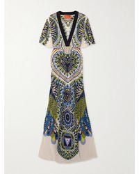 La DoubleJ - Marlene Printed Silk-Crepe Maxi Dress - Lyst