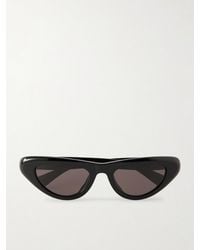 Bottega Veneta - Curvy Cat-Eye Acetate Sunglasses - Lyst