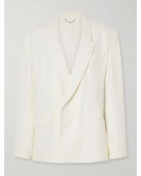 Victoria Beckham - Oversized Double-Breasted Crepe Blazer - Lyst