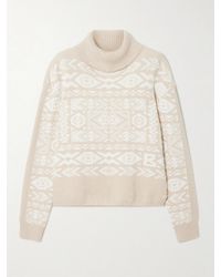 Bogner - Nadin Fair Isle Appliquéd Wool-Jacquard Turtleneck Sweater - Lyst