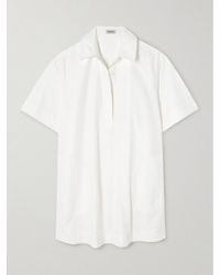 Jonathan Simkhai - Lucienne Cotton-Blend Mini Shirt Dress - Lyst