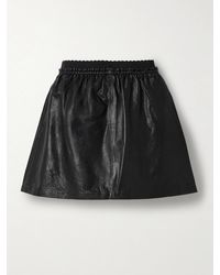 Sea - Lucie Crinkled-Leather Mini Skirt - Lyst