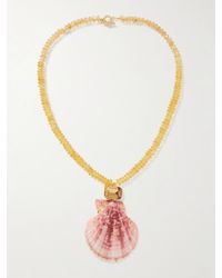 Jennifer Behr Gladiolus Pendant Necklace in Metallic | Lyst