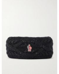 Moncler - Logo-Appliquéd Knitted Wool-Blend Headband - Lyst