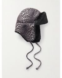 Maison Michel - Bibiana Faux Fur-Lined Leopard-Print Stretch Hat - Lyst