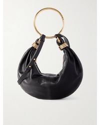 Chloé - Bracelet Embellished Glossed Textured-Leather Shoulder Bag - Lyst