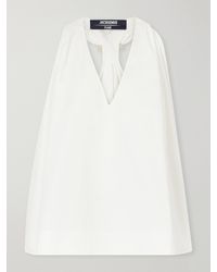 Jacquemus - La Haut Norma Embellished Cotton-Poplin Blouse - Lyst